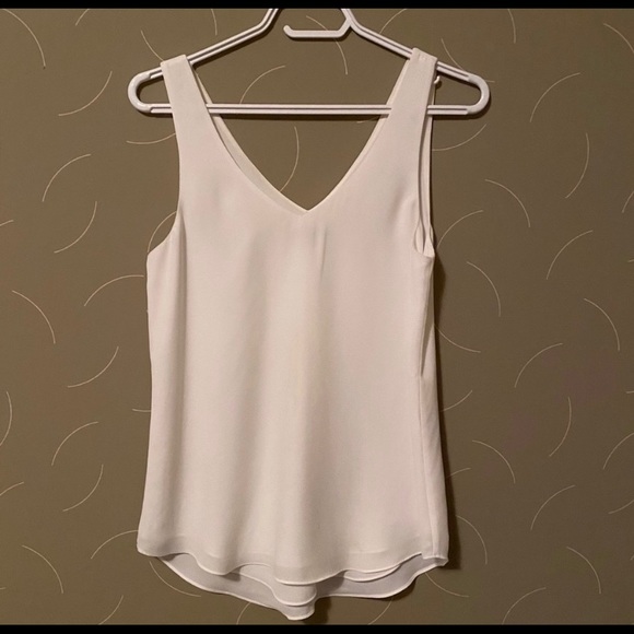 Rw&Co Silky Crepe Cami Blouse in White Size XS - Picture 5 of 5